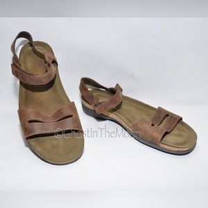 NEW Keen Ana Cortez Size 8 W Strappy Espresso Brown Leather Sandal Keen.Cush